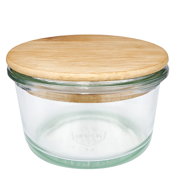 165ml bocal gourmet WECK RR80 avec couvercle en bois