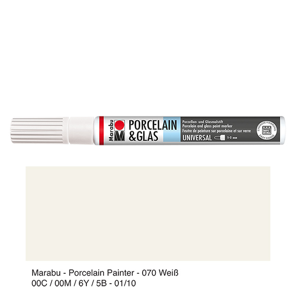 Crayon blanc 1-2mm pour verre/porcelaine (070) Crayon blanc 1-2mm pour verre/porcelaine (070)