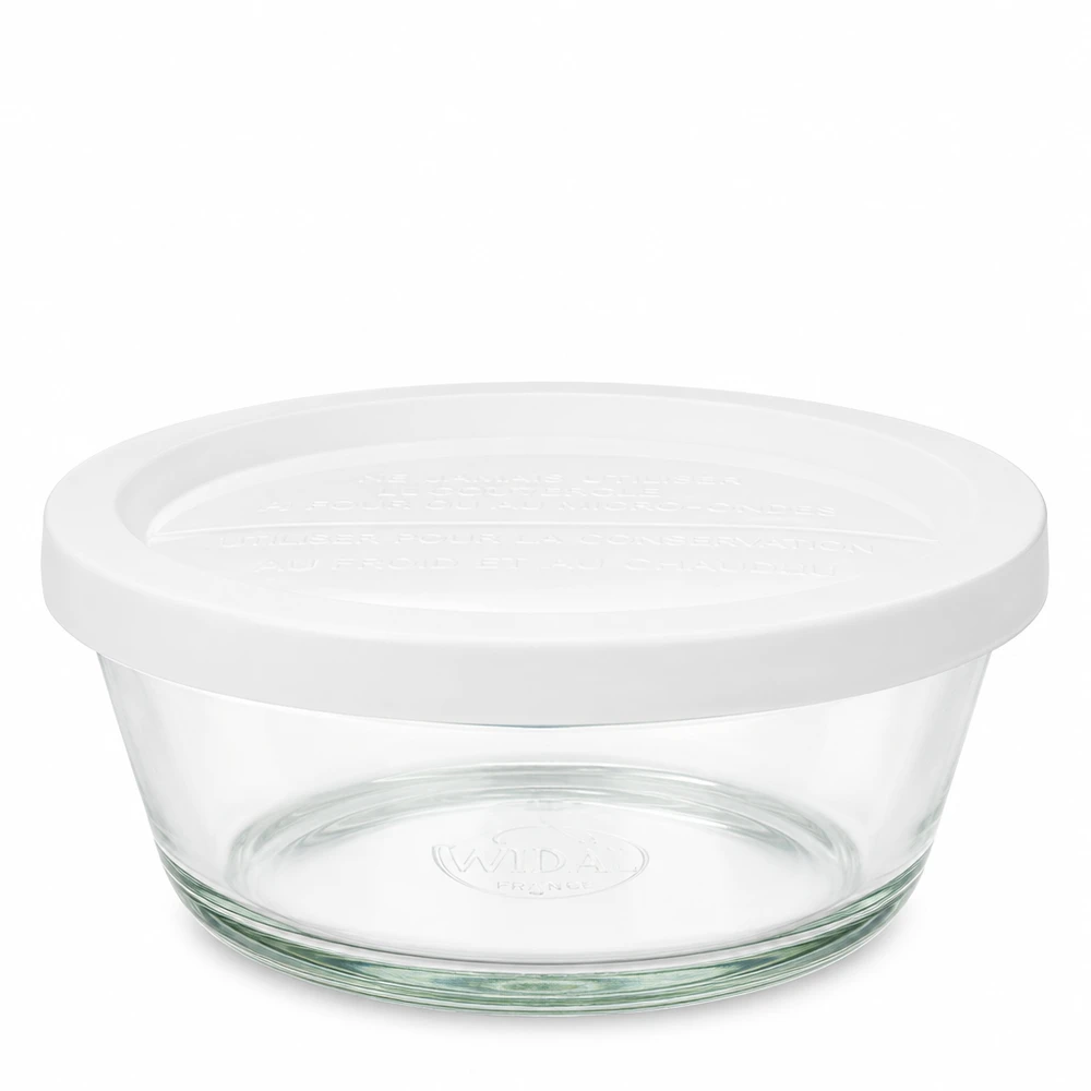 300ml WECK Bocal Gourmet RR120 avec couvercle blanc en verre transparent pour conserver la fraîcheur