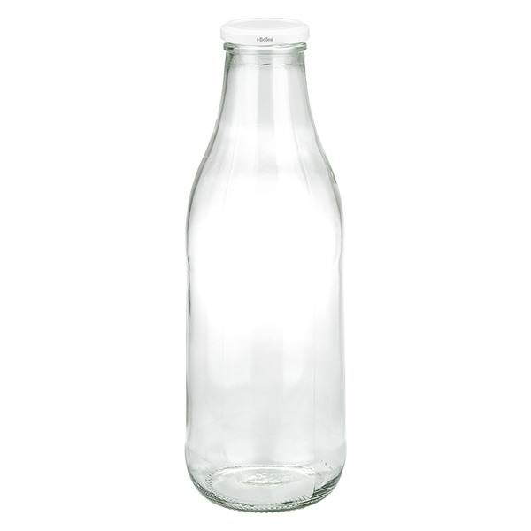 1000ml Bouteille avec couvercle BioSeal blanc UNiTWIST