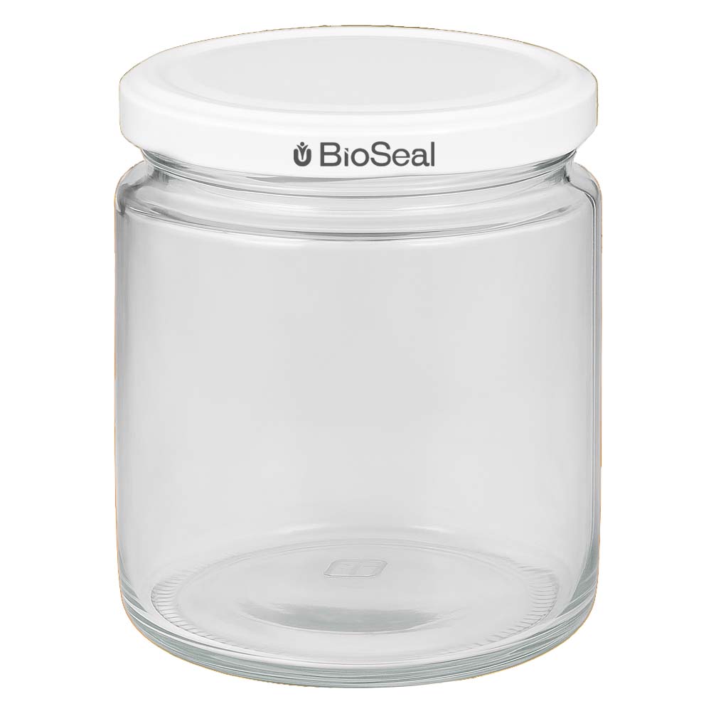 Pot à miel 350 g avec couvercle blanc BioSeal UNiTWIST
