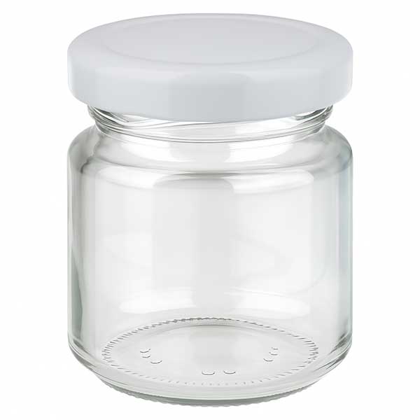 53ml Verre rond avec couvercle BasicSeal blanc UNiTWIST