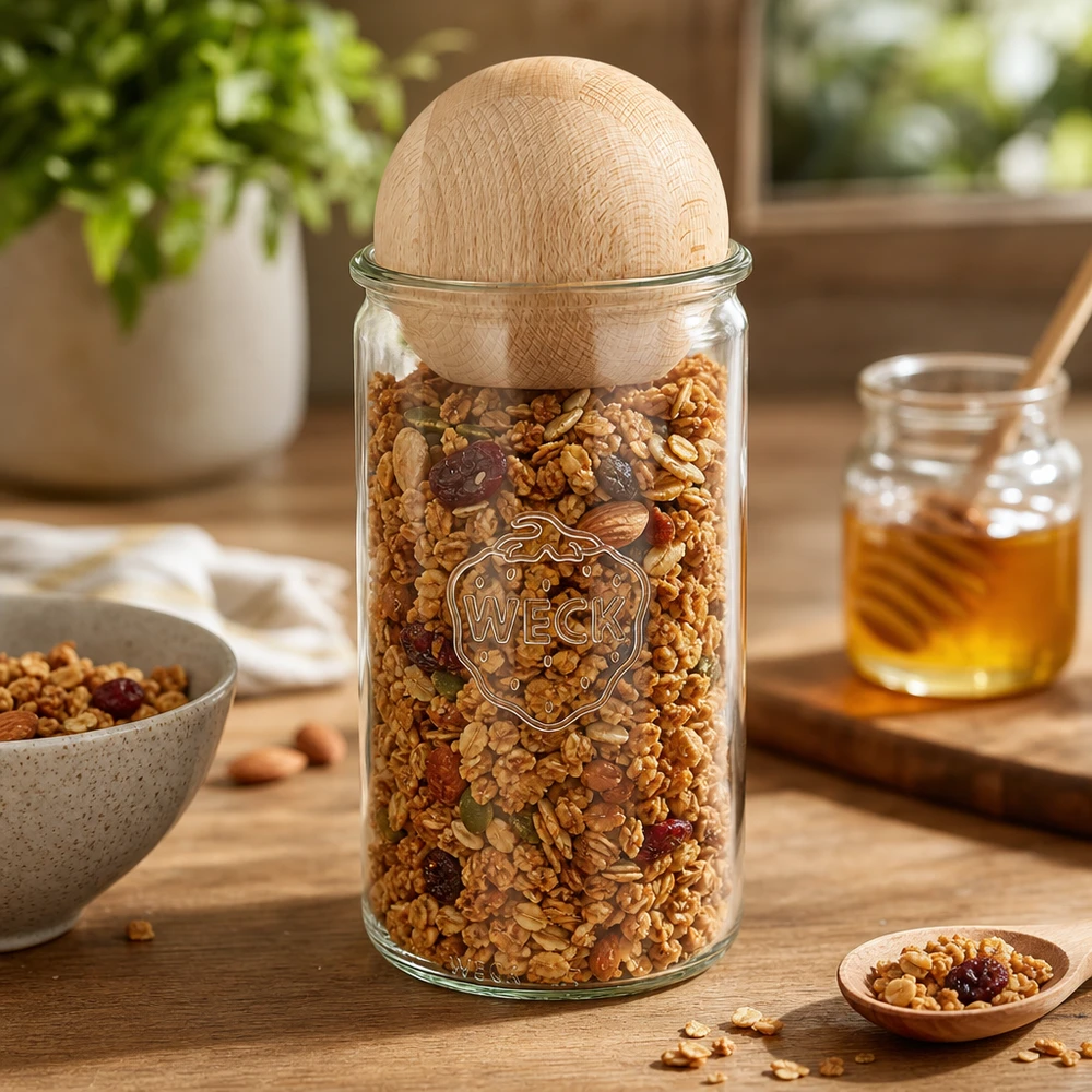 Pots pour purées d’oléagineux – exemple de bocal en verre