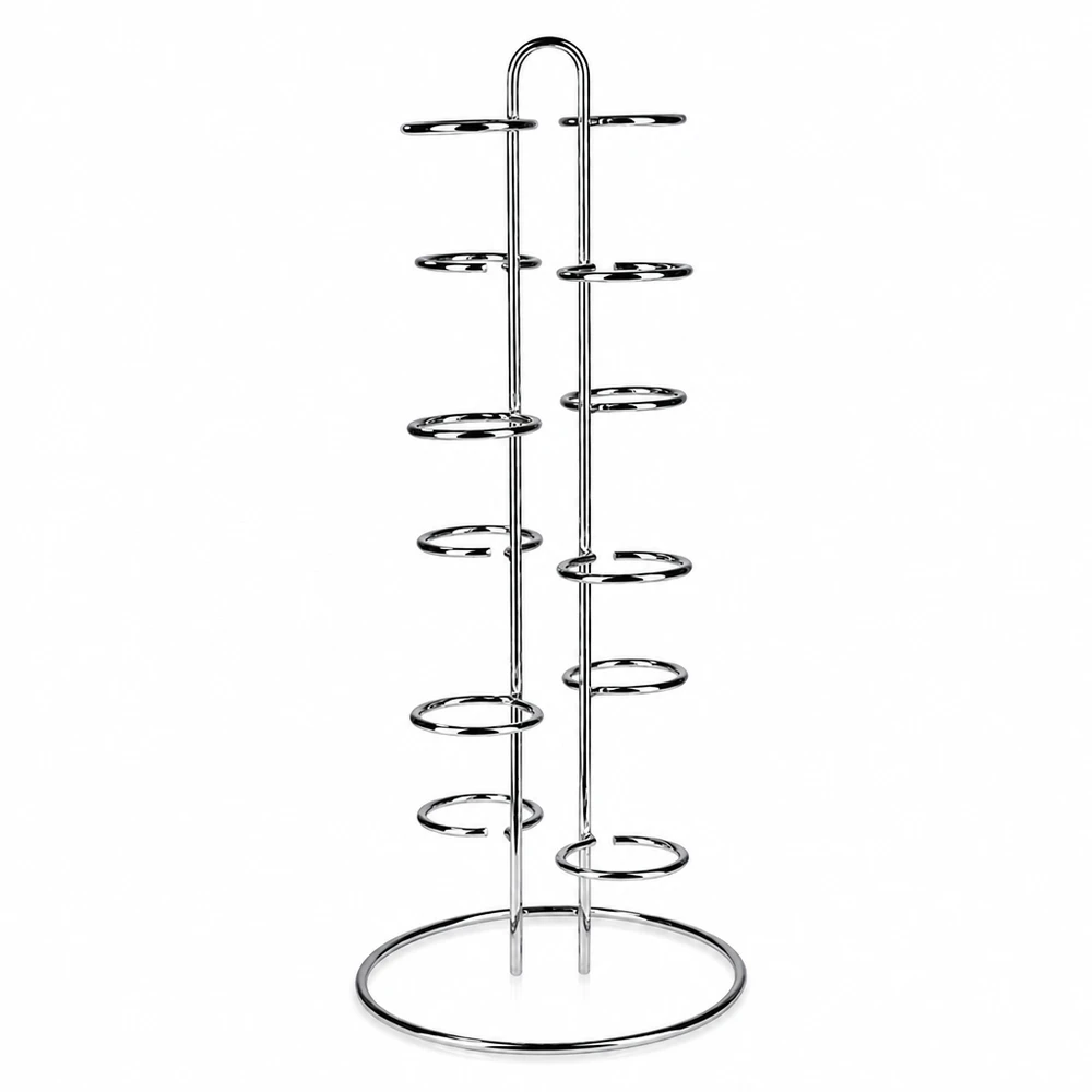 Support de service Vertico12 en acier inoxydable pour 12 bocaux WECK avec supports en forme de spirale sur pied rond