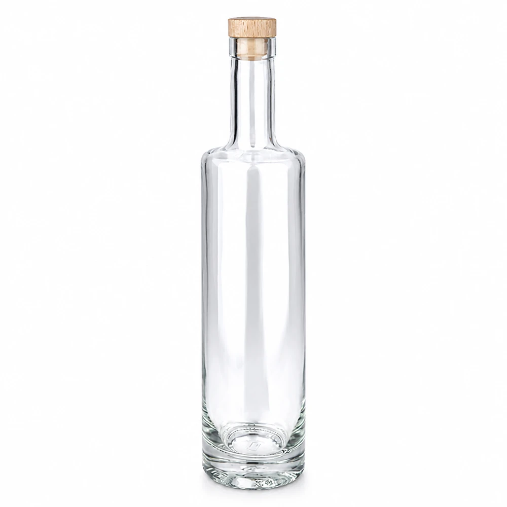 Bouteille en verre 500 ml « Lina » avec bouchon en bois UNiTWIST®