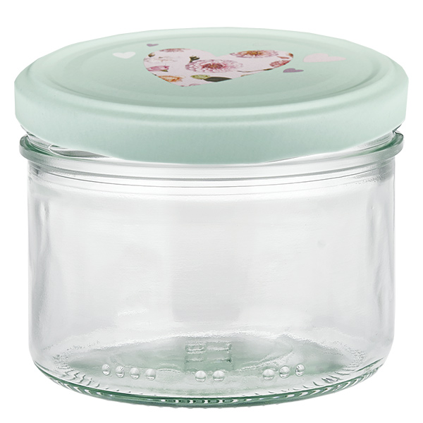 Pot cylindrique de 230 ml + couvercle BasicSeal cur menthe