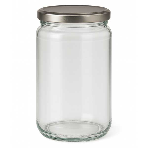 305ml Verre rond avec couvercle BasicSeal argent UNiTWIST