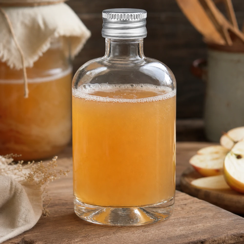 Flacon en verre 40 ml « Sara » avec bouchon à vis argenté UNiTWIST®