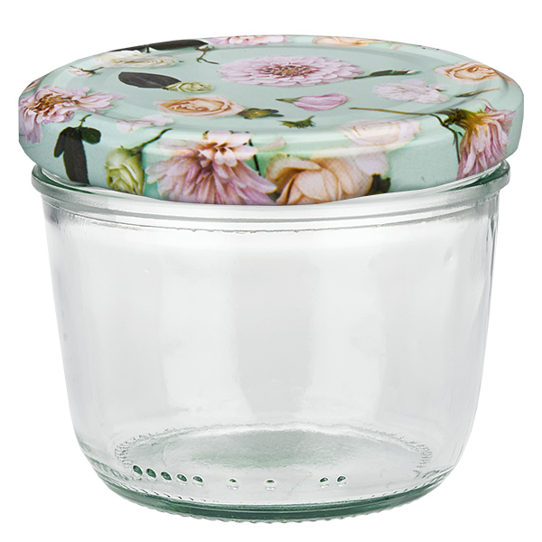 Verres de 230 ml + couvercle BasicSeal fleur menthe UNiTWIST