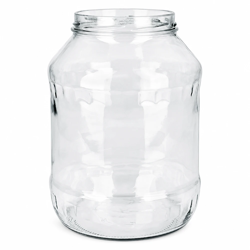 2650ml Verre rond sans couvercle (TO100) UNiTWIST Bocal rond vide 2650ml avec filetage TO100 UNiTWIST Runda2650 Bocal sans couvercle Bocal de conservation