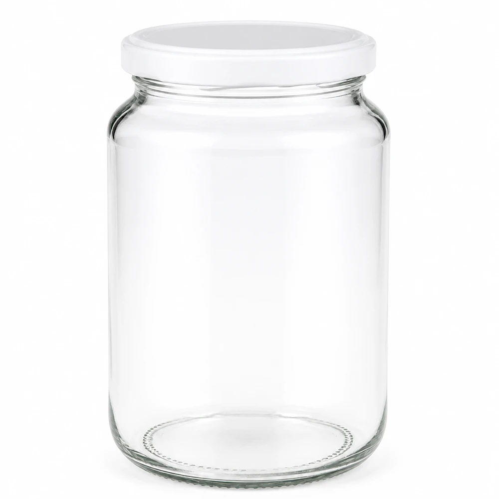 382ml Verre rond avec couvercle BasicSeal blanc UNiTWIST Bocal rond de 382 ml avec couvercle blanc BasicSeal UNiTWIST Bocal transparent Bocal de conservation