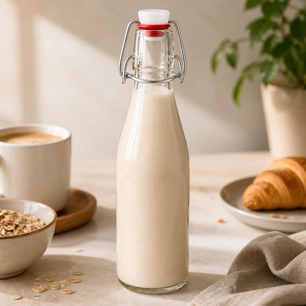 Sélection de bocaux en verre adaptée à les overnight oats et petits-déjeuners préparés