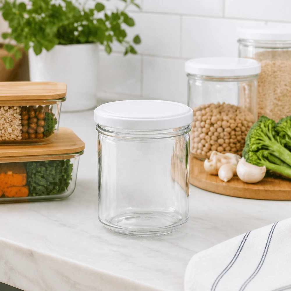 167ml Verre conique avec couvercle BasicSeal blanc UNiTWIST