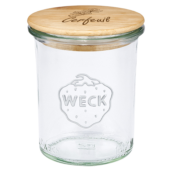 Coffret en bois « Cerfeuil » avec verre WECK plongeant 160 ml Coffret en bois « Cerfeuil » avec verre WECK plongeant 160 ml