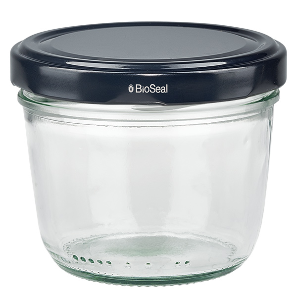 230ml Verre conique avec couvercle BioSeal noir UNiTWIST
