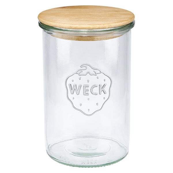 1000ml bocal conique WECK RR100 avec couvercle en bois