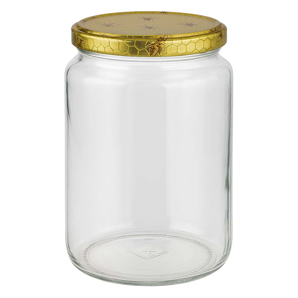 Pot à miel 1000 g avec couvercle motif rayon de miel BasicSeal UNiTWIST