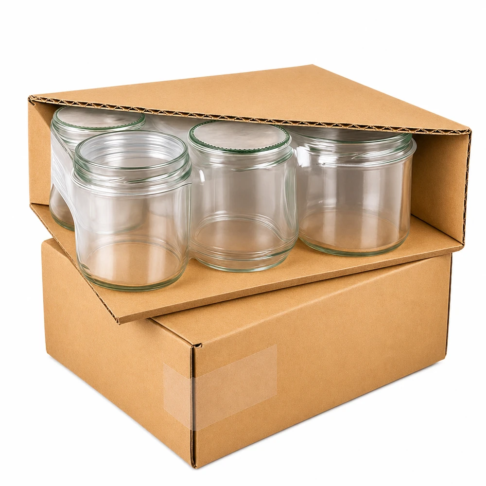Pots de miel hexagonaux 196ml en carton d'expédition Emballage pour le transport sûr des pots de conserve