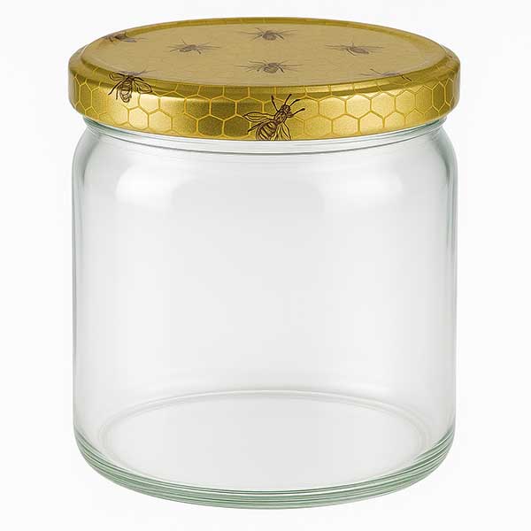 408ml Verre rond avec couvercle BasicSeal nid d'abeilles UNiTWIST