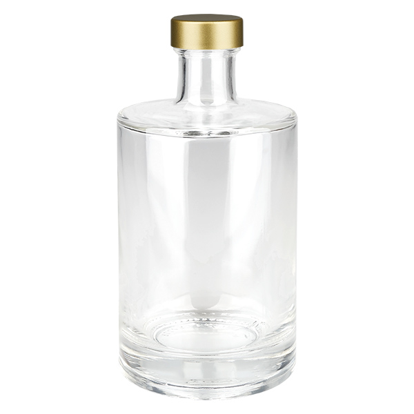 Bouteille en verre 500 ml « Sam » + bouchon à vis doré UNiTWIST®