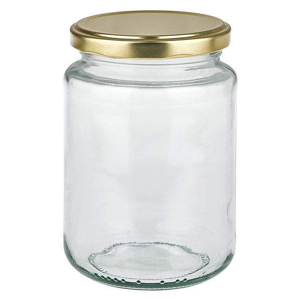 382ml Verre rond avec couvercle BasicSeal or UNiTWIST