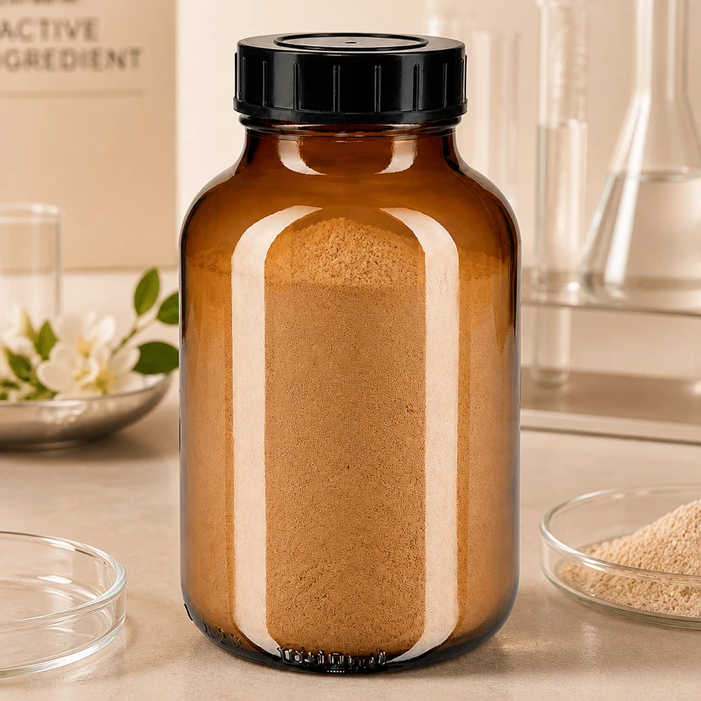 Grande bouteille de pharmacie de 1000 ml en verre brun avec bouchon pratique à large ouverture pour les poudres