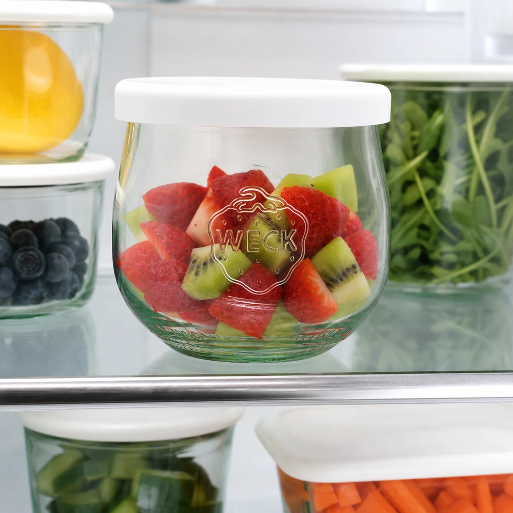 Mise en situation d’un bocal en verre pour les coulis de fruits ou de légumes