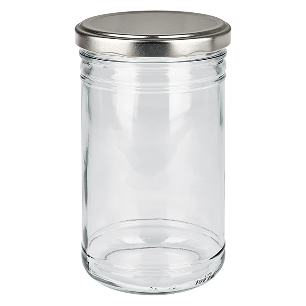 1053ml Verre conique avec couvercle BasicSeal argent UNiTWIST