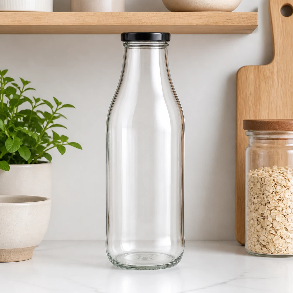 Mise en situation d’un bocal en verre pour le houmous et les tartinables