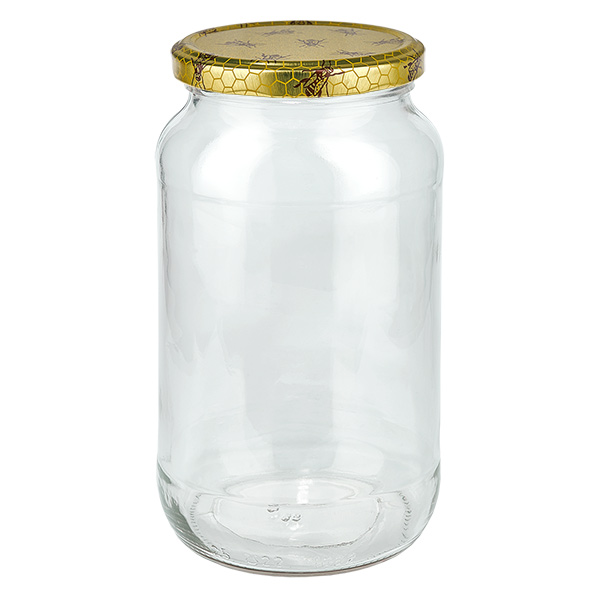 1062ml Verre rond avec couvercle BasicSeal nid d&#039;abeilles UNiTWIST