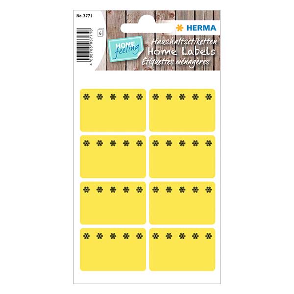 Étiquettes de congélation jaune (48 stickers) 26x40mm