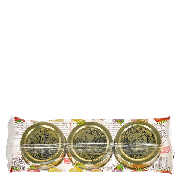 Lot de trois couvercles dorés Quattro Stagioni QS56