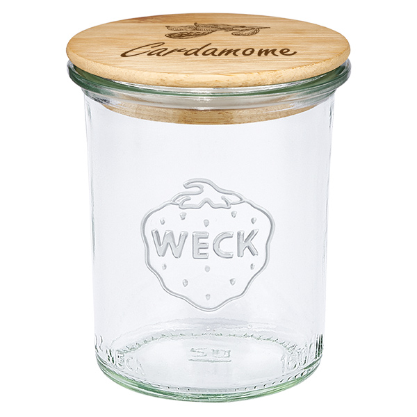 Paire en bois « Cardamome » avec revêtement WECK 160 ml Paire en bois « Cardamome » avec revêtement WECK 160 ml