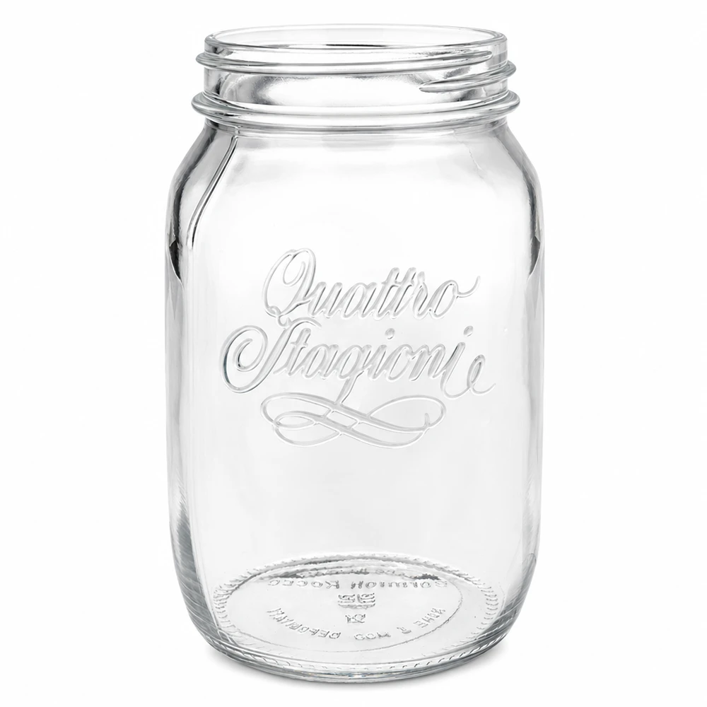 Exemple de bocal en verre pour comparer les formats destinés à les confitures et marmelades