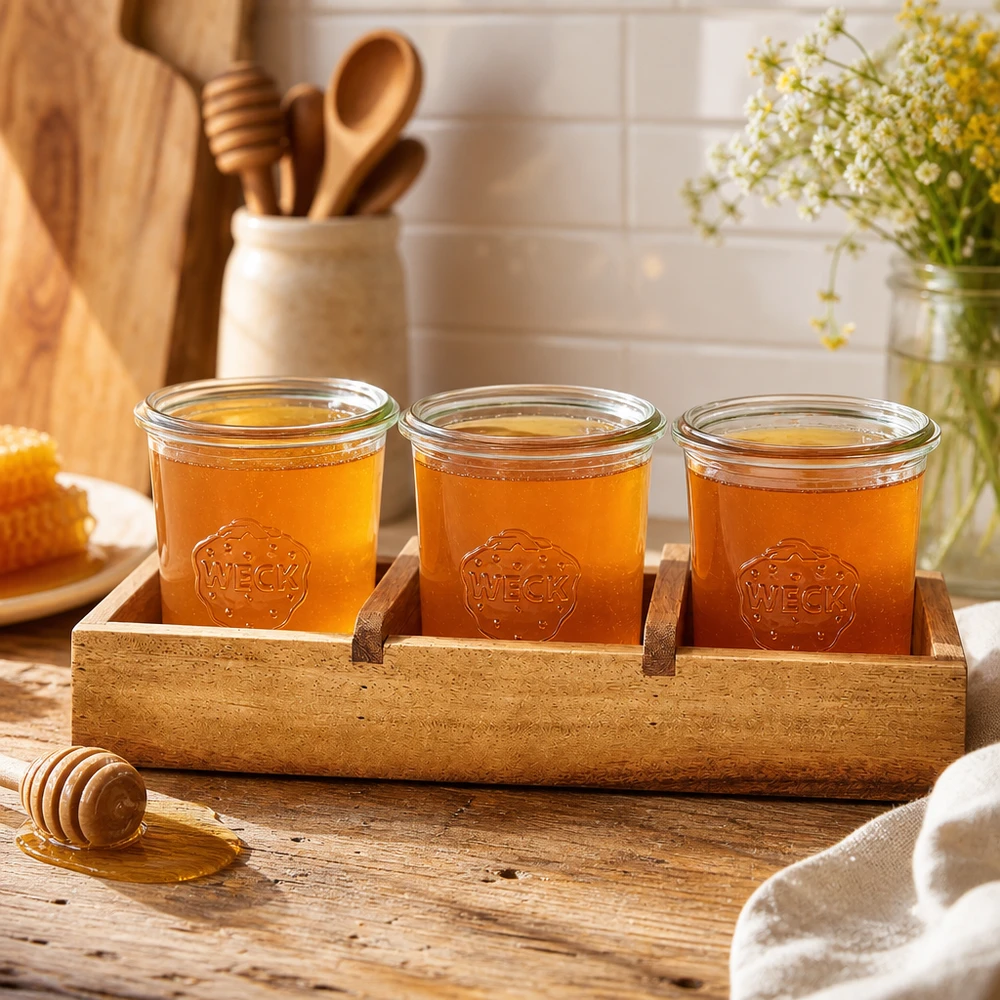 Sélection de bocaux en verre adaptée à les rillettes et préparations de charcuterie