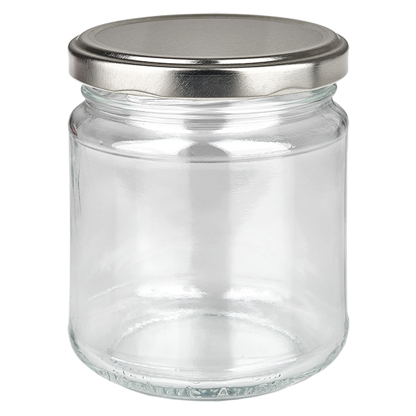 212ml pot rond avec couvercle BasicSeal argenté UN.