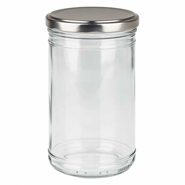 1053ml Verre conique avec couvercle BasicSeal argent UNiTWIST