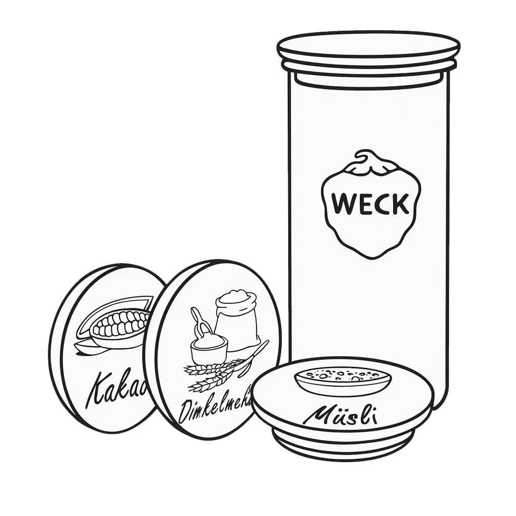 Bocaux avec couvercle en bois imprimé Bocaux avec couvercle en bois imprimé