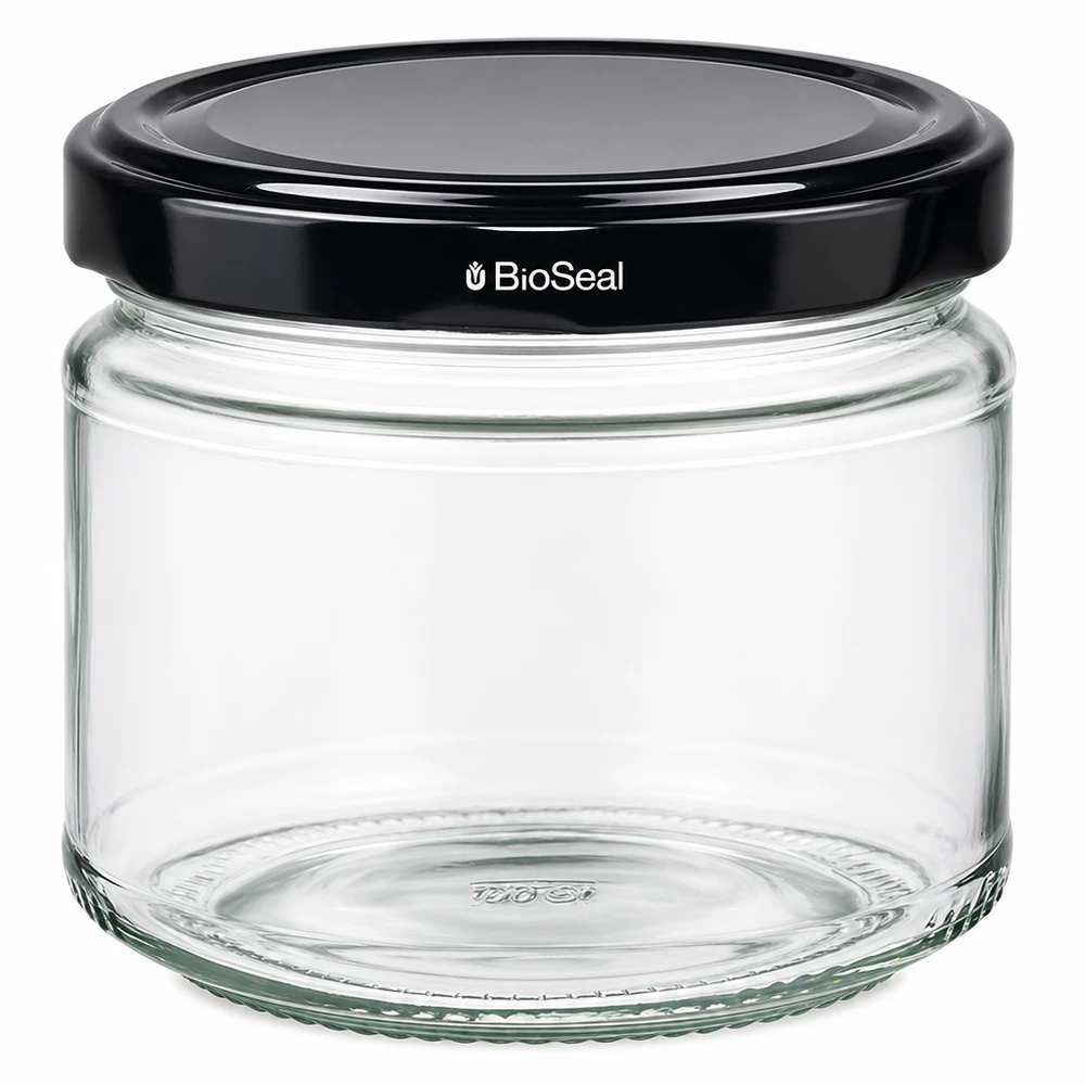 UniTWIST Runda330 Pot de conservation avec couvercle noir TO82 BioSeal Conservation en verre Cuisine