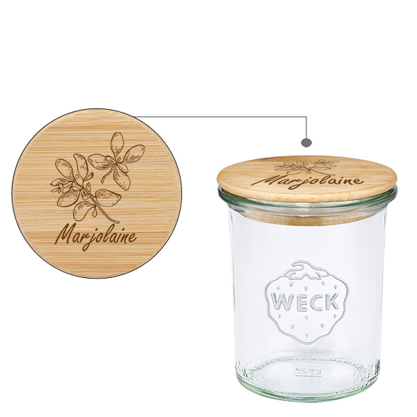 Coffret en bois « Marjolaine » avec revêtement WECK 160 ml
