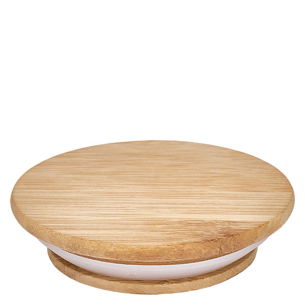 Couvercle en bois RR100 WECK Couvercle en bois version A pour bocaux WECK RR100 en bois naturel avec joint blanc rond
