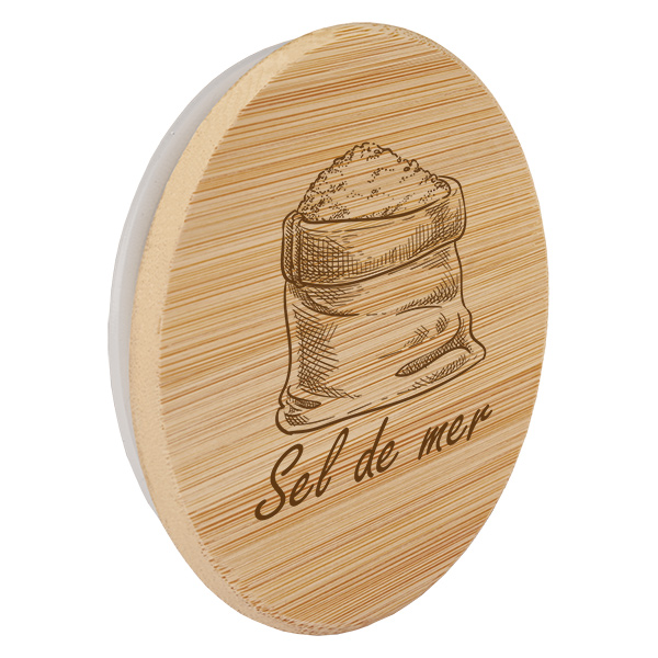 Paire en bois « Sel de mer » pour WECK RR60 Paire en bois « Sel de mer » pour WECK RR60