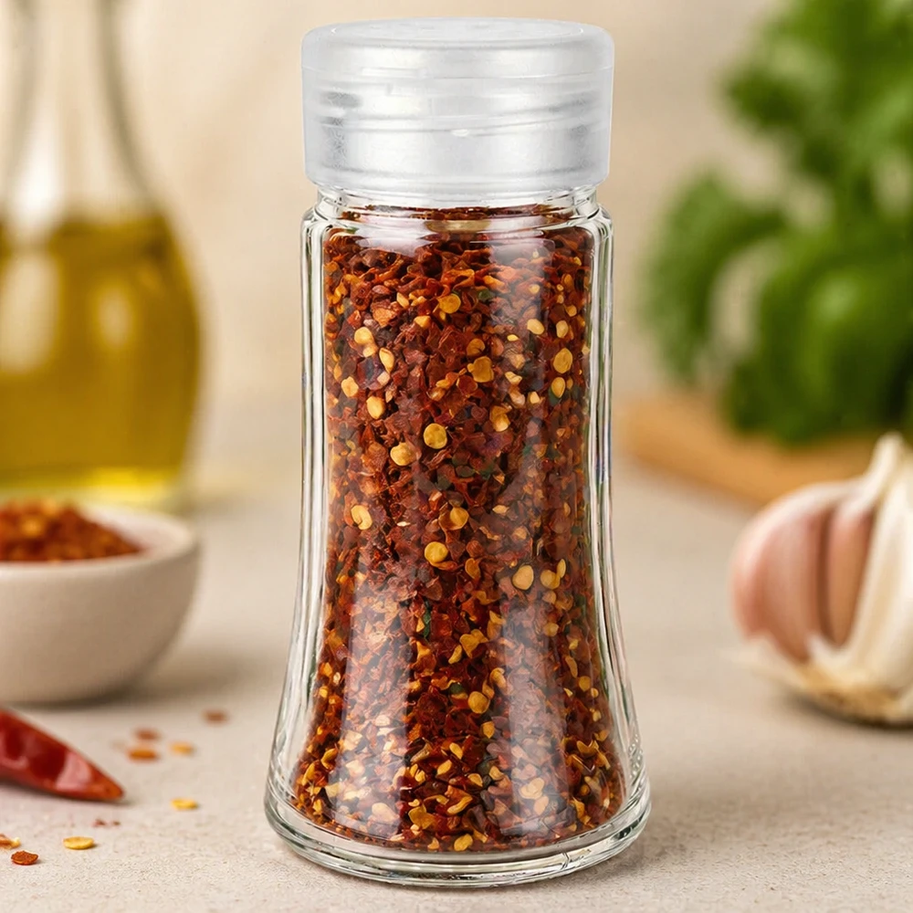 Pot à sel/épices 95 ml avec saupoudreuse, blanc