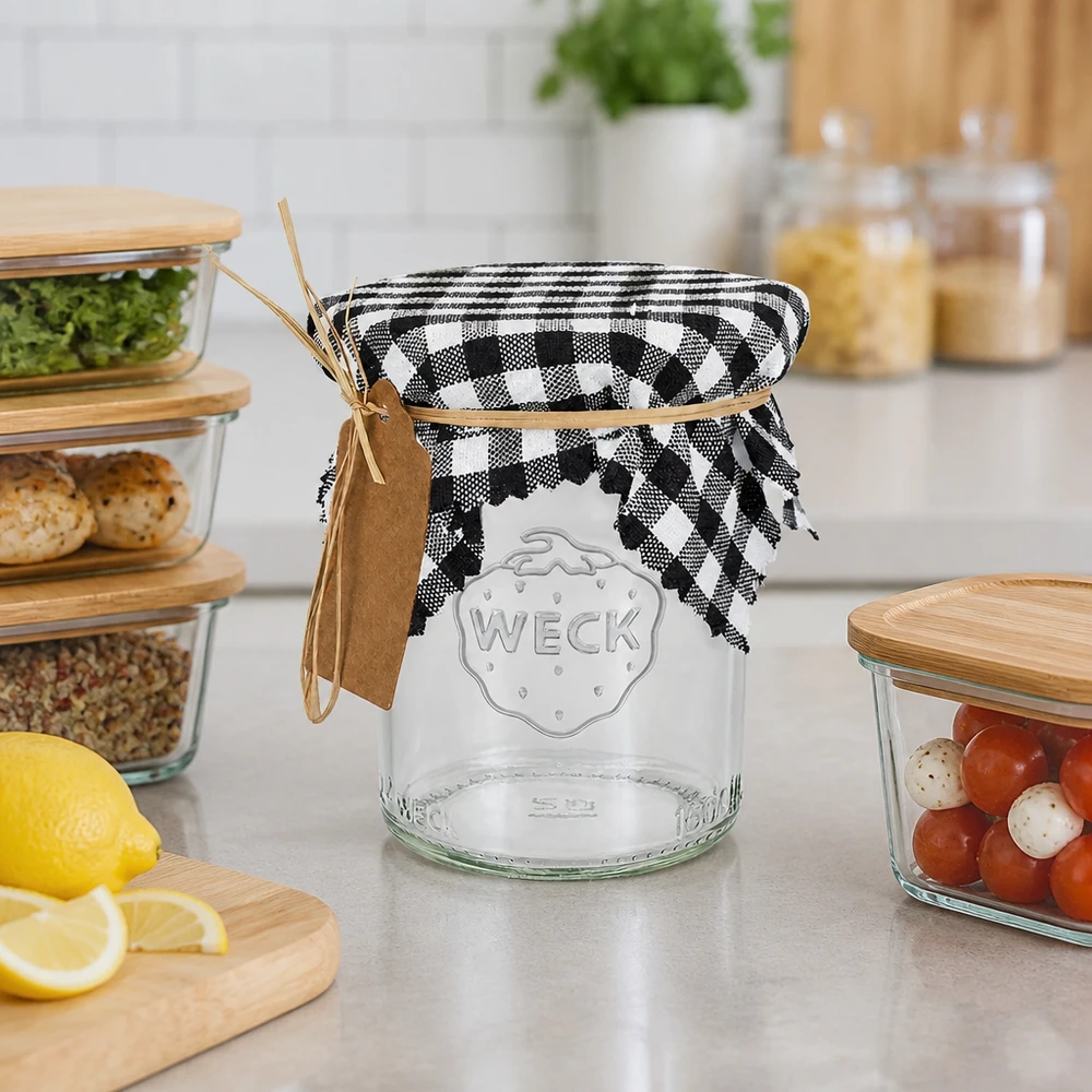 Préparation et présentation de bocaux en verre pour les sauces chaudes ou froides