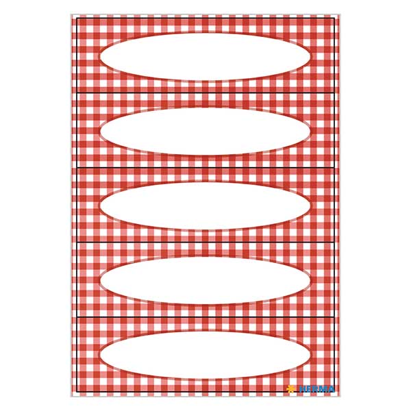 Étiquettes de cuisine rouge à carreaux (20 stickers) Étiquettes de cuisine rouge à carreaux (20 stickers)