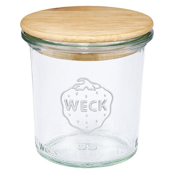 140ml bocal conique WECK RR60 avec couvercle en bois