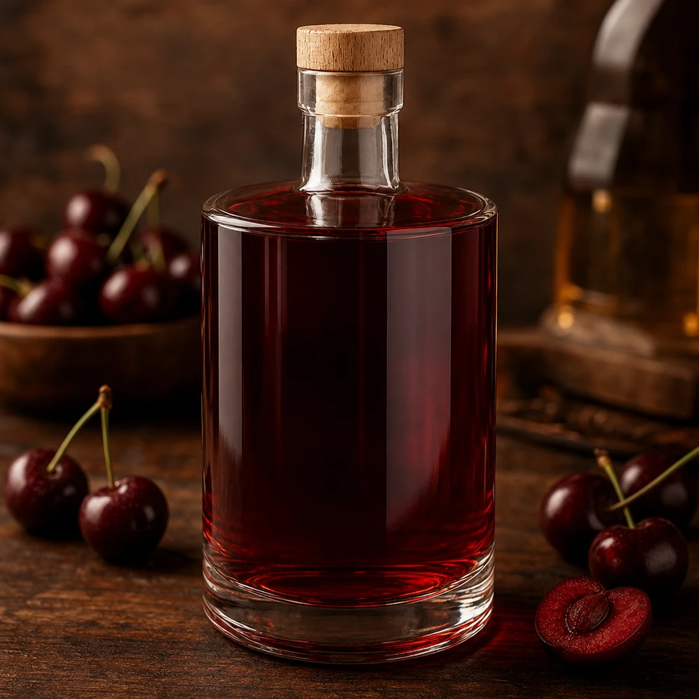 Bouteille en verre 700 ml « Marie » avec bouchon en bois UNiTWIST®