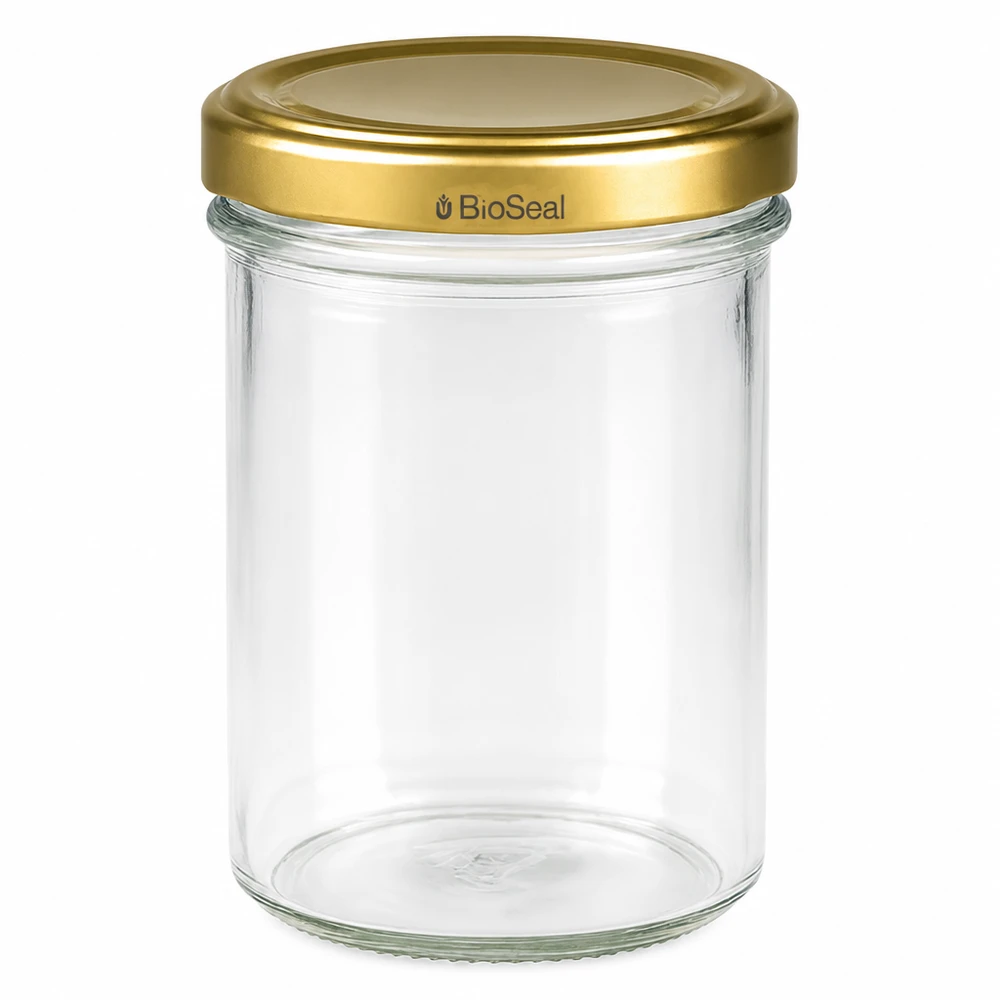 UNiTWIST Sturz230 Pot de conservation avec couvercle TO66 BioSeal doré vide transparent Pot de conservation en verre