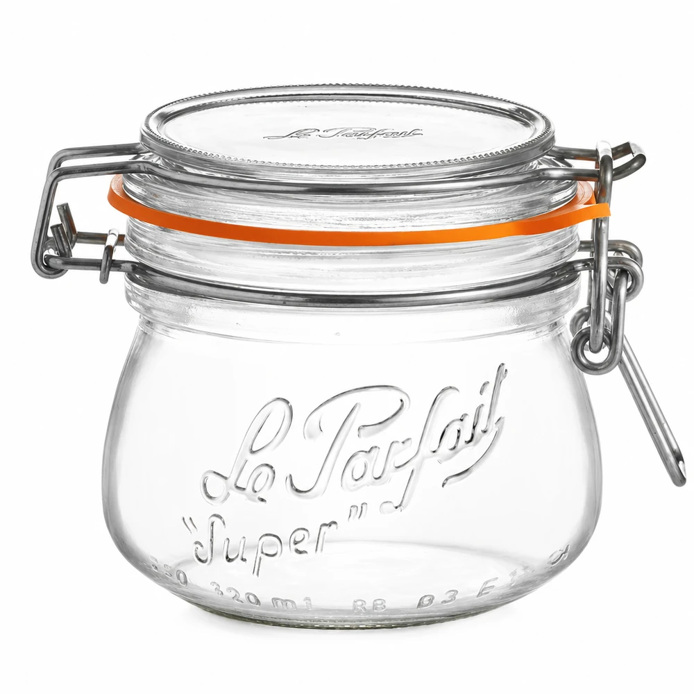 Bocal Le Parfait Super de 250 ml avec son joint orange