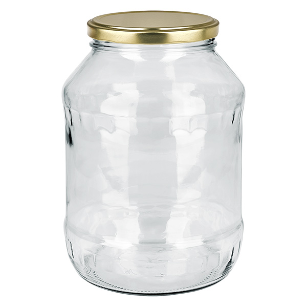 2650ml Verre rond avec couvercle BasicSeal or UNiTWIST